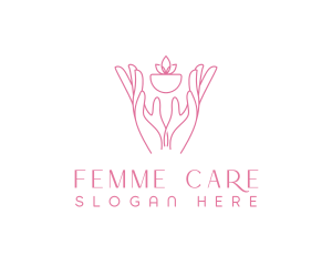 Hands Planting Care logo design