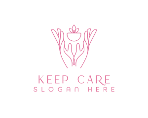 Hands Planting Care logo design