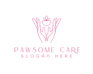 Hands Planting Care logo design