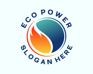 Renewable - Renewable Heating Cooling logo design