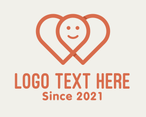 Gprs - Red Hearts Location logo design