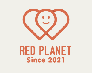 Red Hearts Location logo design