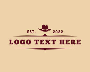 West - Wild Western Cowboy Hat logo design