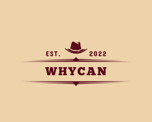 Wild Western Cowboy Hat Logo