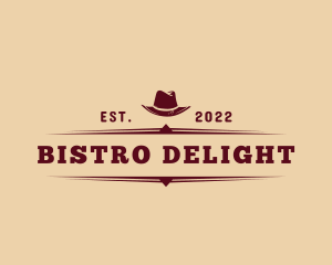 Wild Western Cowboy Hat logo design