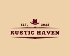 Wild Western Cowboy Hat logo design