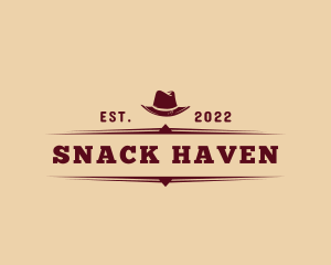 Wild Western Cowboy Hat logo design