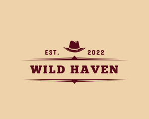 Wild Western Cowboy Hat logo design