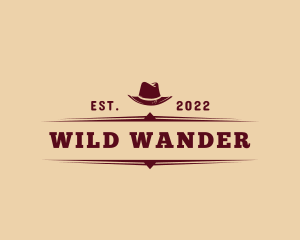 Wild Western Cowboy Hat logo design