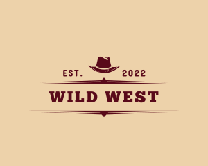 Wild Western Cowboy Hat logo design