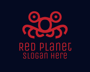 Red Monster Face  logo design