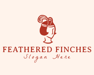 Feather Headband Woman logo design