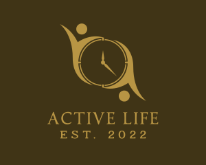 Countdown - Human Fitness Clock logo design