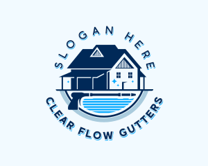 Gutter Roof Pressure Cleaning logo design