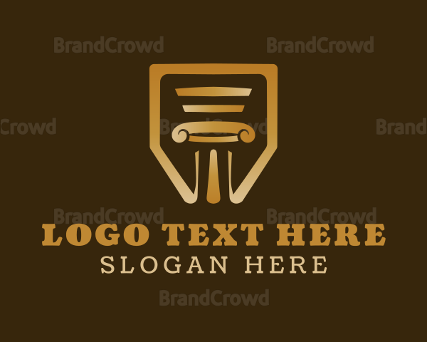 Gold Pedestal Column Logo