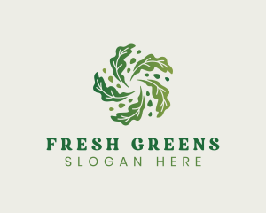 Lettuce - Natural Vegan Leaf logo design