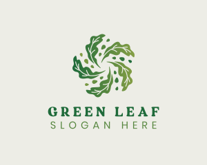 Spinach - Natural Vegan Leaf logo design