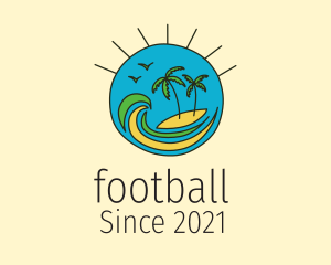 Ocean - Tropical Vacation Island logo design