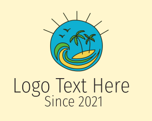 Tropical Vacation Island  Logo