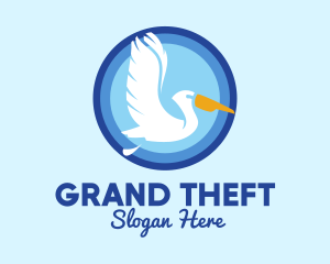 Migratory Pelican Bird Logo