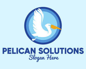 Pelican - Migratory Pelican Bird logo design