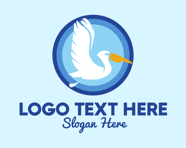 Avian - Migratory Pelican Bird logo design