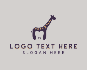 Pediatric - Giraffe Dental Tooth logo design