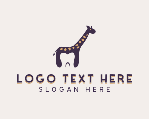 Dentist - Giraffe Dental Tooth logo design