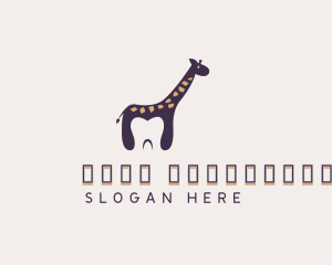 Giraffe Dental Tooth Logo