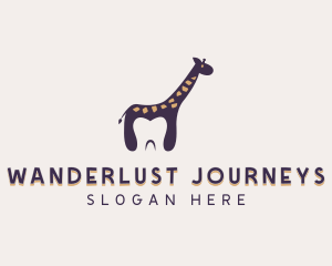 Oral Hygiene - Giraffe Dental Tooth logo design