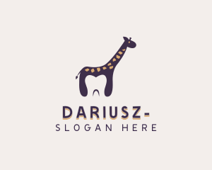 Orthodontist - Giraffe Dental Tooth logo design