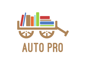 Book Library Cart Logo