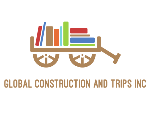 Book Library Cart Logo