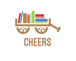 Book Library Cart Logo