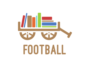 Book Library Cart Logo
