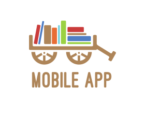 Book Library Cart Logo