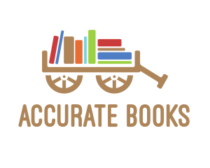 Book Library Cart logo design