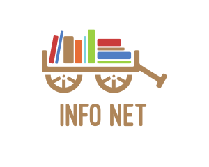 Book Library Cart logo design