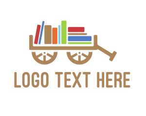 Book Library Cart Logo