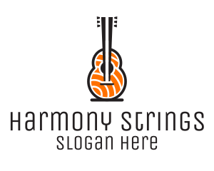 Strings - Music Guitar Sashimi logo design