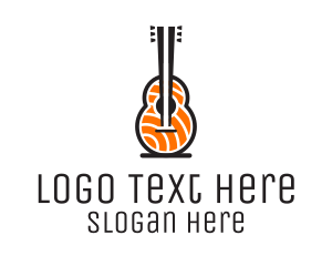Acoustic - Music Guitar Sashimi logo design