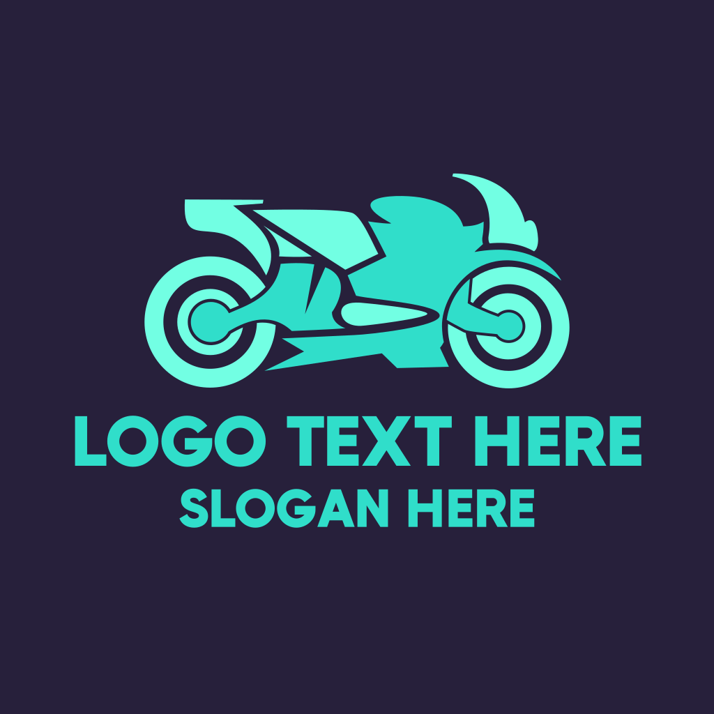 Neon Motorbike Logo | BrandCrowd Logo Maker | BrandCrowd