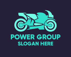 Green Motorbike Race Logo