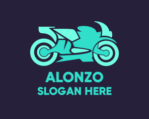 Green Motorbike Race logo design