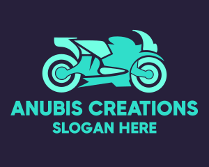 Green Motorbike Race logo design