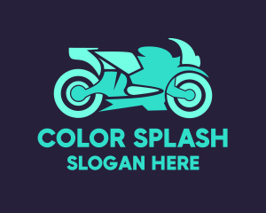 Green Motorbike Race logo design