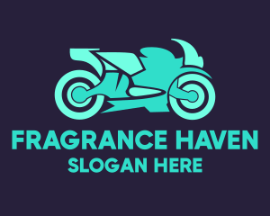 Green Motorbike Race logo design