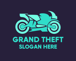 Vehicle - Green Motorbike Race logo design