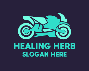 Green Motorbike Race logo design