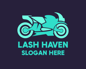 Green Motorbike Race logo design